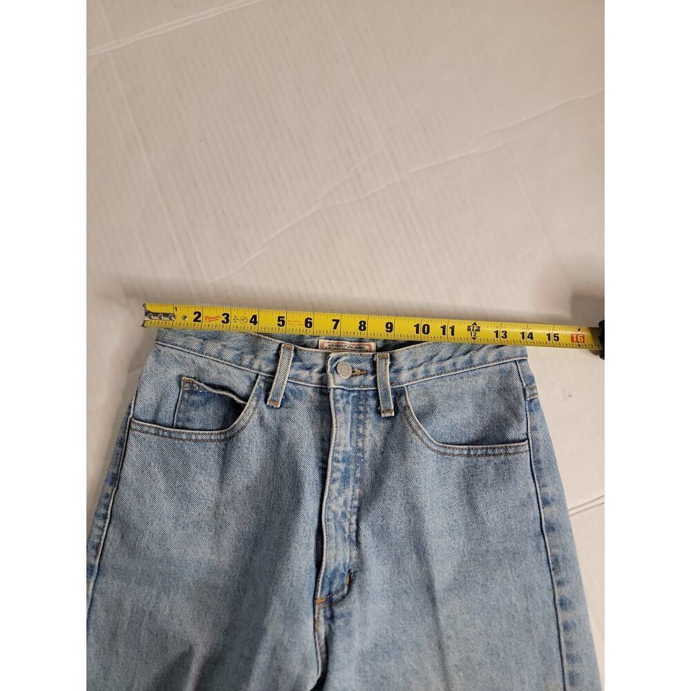 Vintage Guess High-Rise Mom Jeans30 (Measures 28" W x 28" L) Light Zip Hem USA - Picture 7 of 10